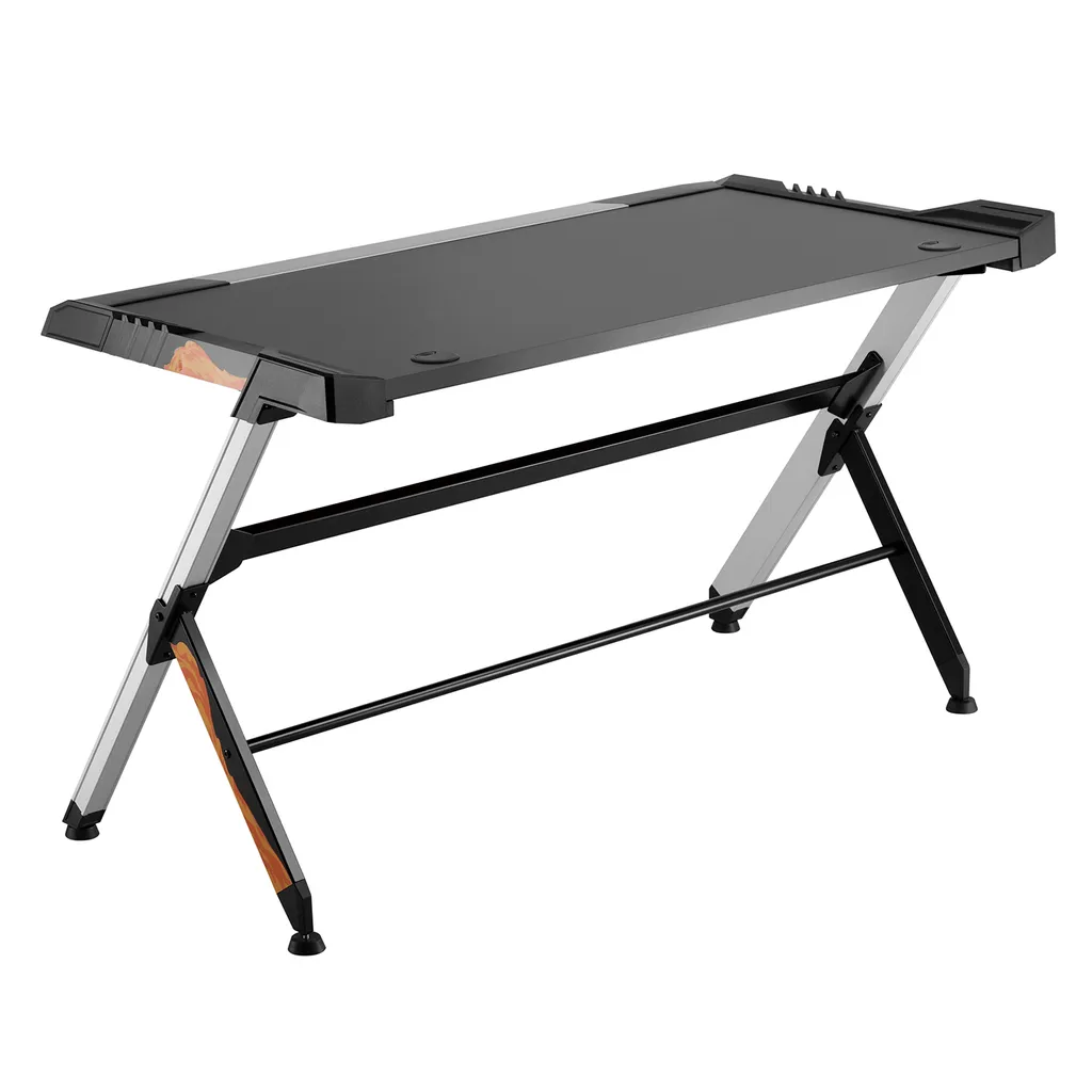Bureau PC gamer pour setup streaming table gaming LED RGB Zocker - 4