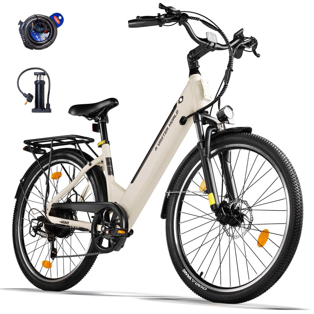A32 E-Bike Citybike 26 Zoll, 250W, 36V 12,8Ah Akku, Shimano Produktbild 
