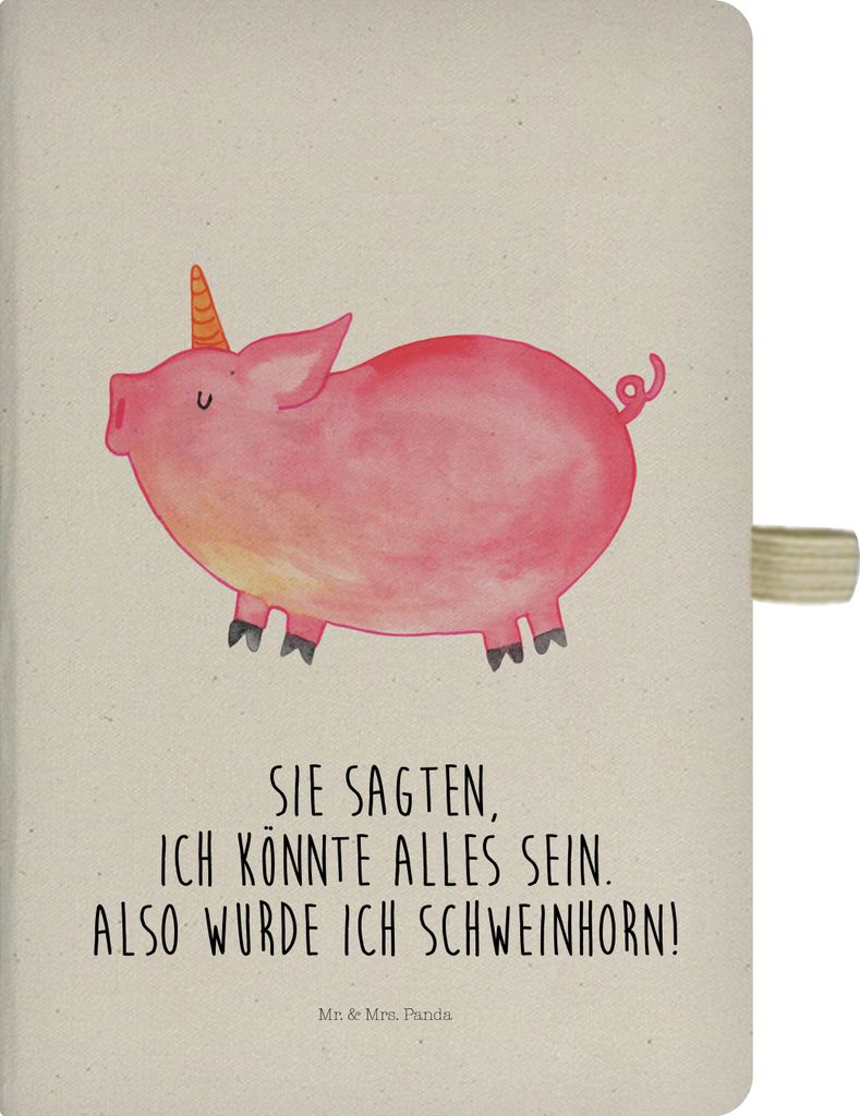 Mr. & Mrs. Panda notizbuch Einhorn Schwein - Transparent - Produktbild 