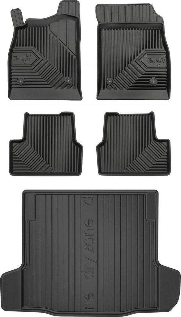 SET 77 Gummi-Fußmatten und Fußmatten Chevrolet Cruze 1 Schrägheck 2008-2016