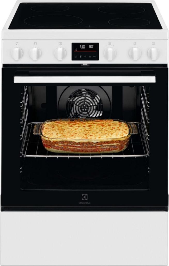 Cuisinière vitrocéramique 73l 4 feux blanc - Electrolux - Image du produit 