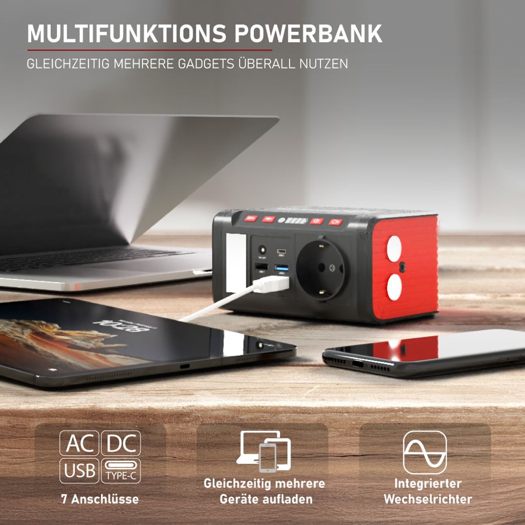 Loadchamp Powerbank mit Steckdose 24000mAh Produktbild 4