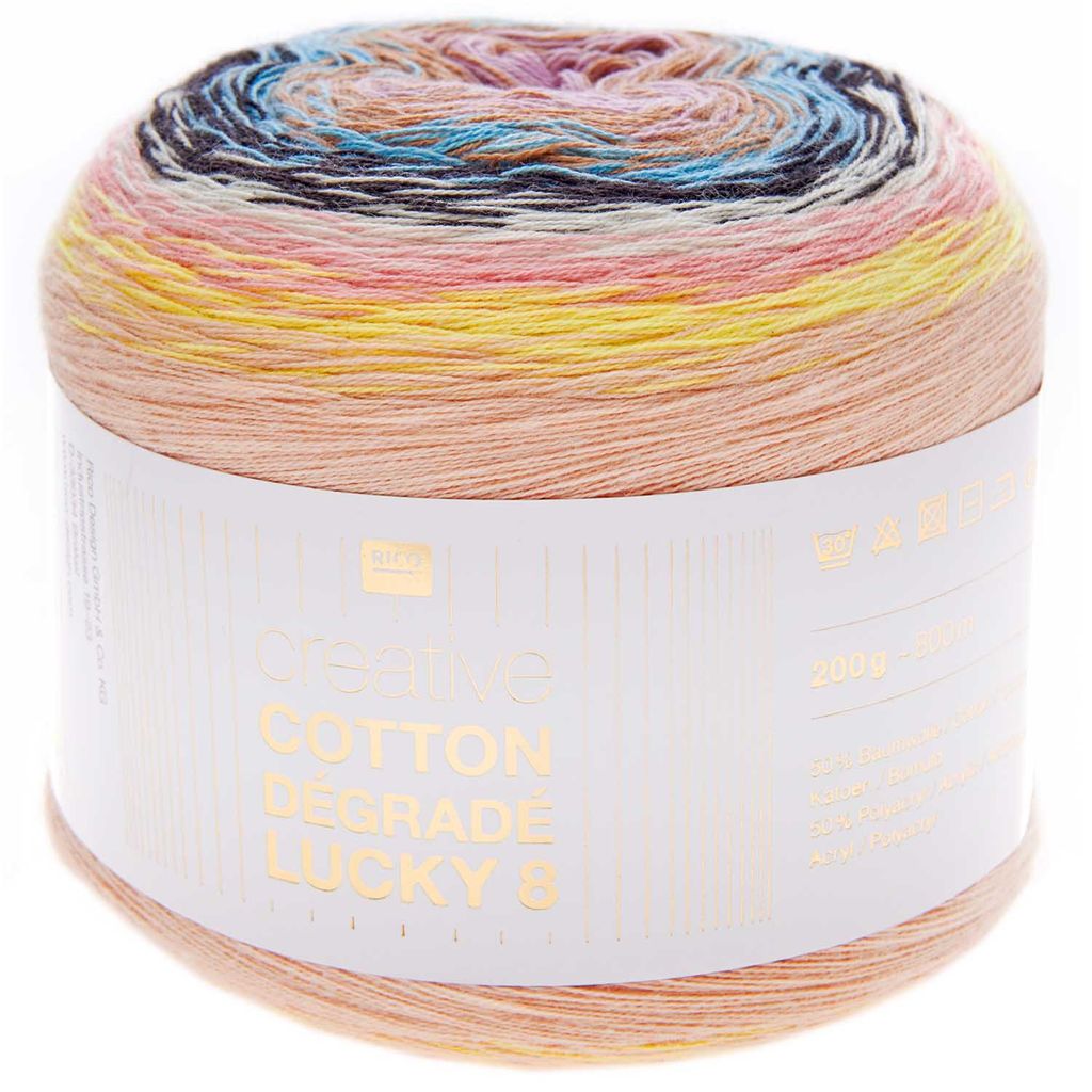 Rico Design | Creative Baumwolle Dégradé Lucky 8 200g 800m | retro
