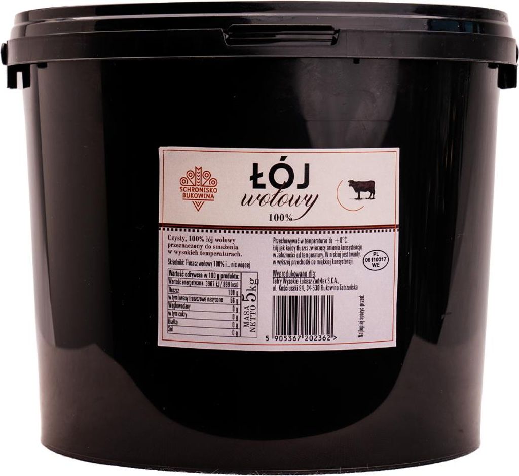 Łój wołowy premium 5 kg - Schronisko Bukowina Zdjęcie produktu 