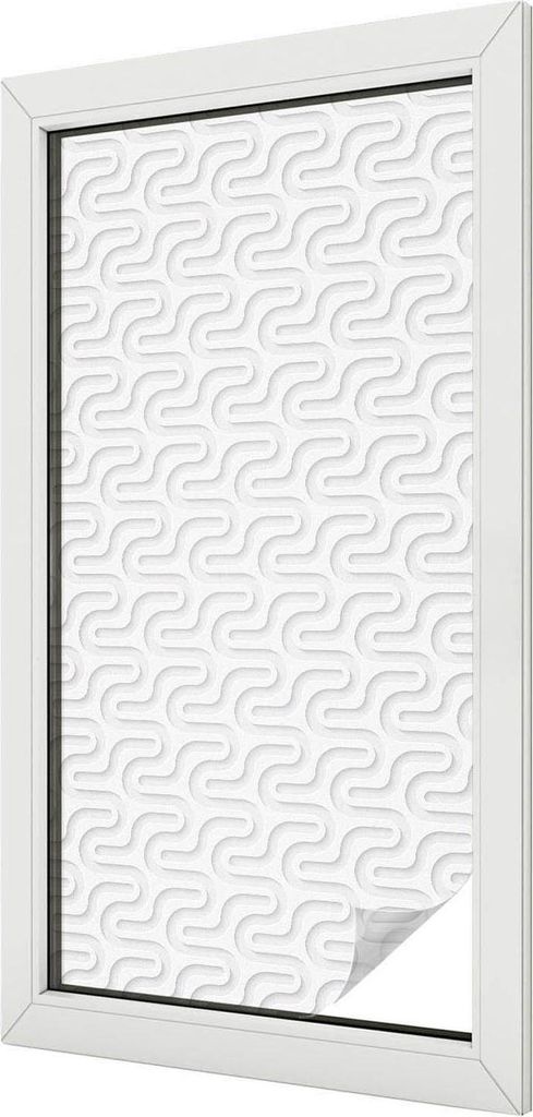 Buntglas Fensterfolie – 100x50 cm – Stained-Glass Design – blickdichte dekorative Sichtschutzfolie – selbstklebend, UV-Schutz – Minimalis...