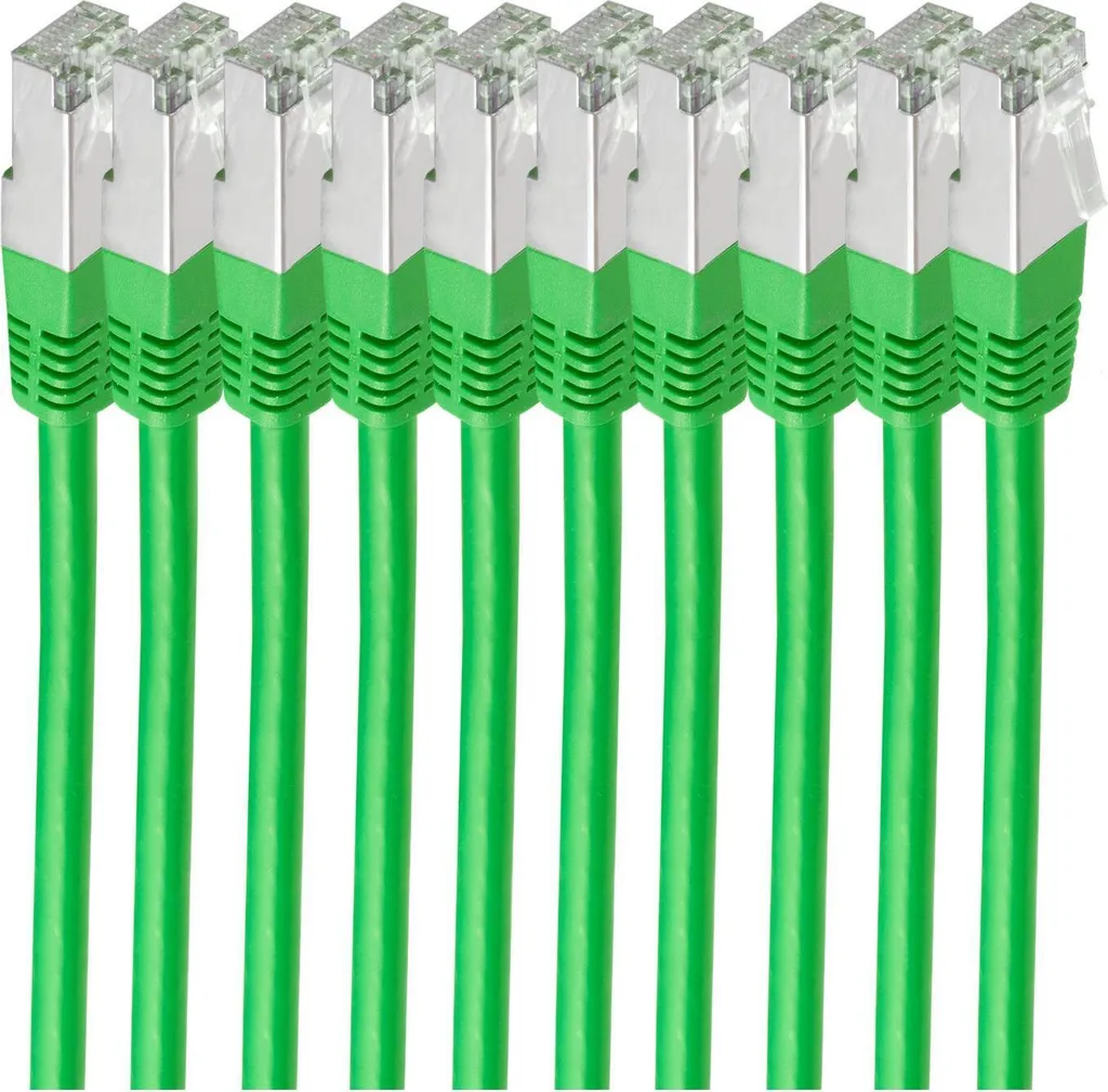 Câble Ethernet Cat6 S-STP 0,5m blindé vert shiverpeaks haute protection