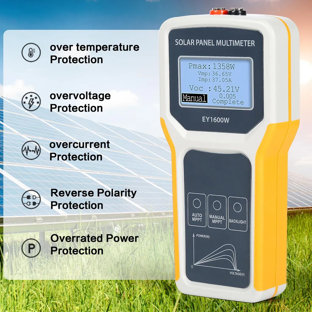 Multimètre EY1600W Testeur MPPT Solaire 1600W avec Écran LCD Précis - 4