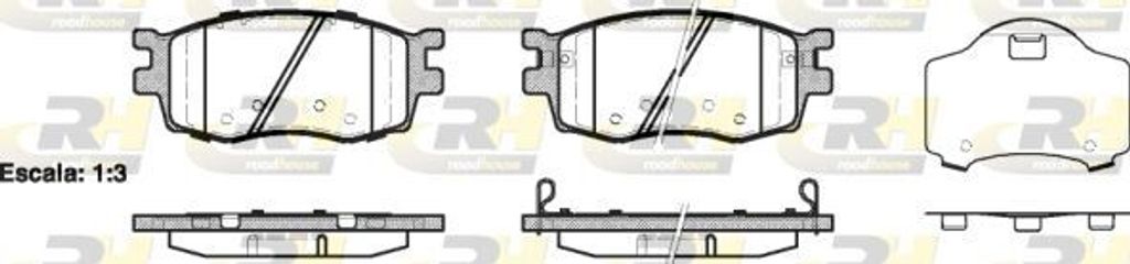 ROADHOUSE Bremsbeläge Satz Vorne Bremsklötze für HYUNDAI i20 (PB, PBT) 21208.02
