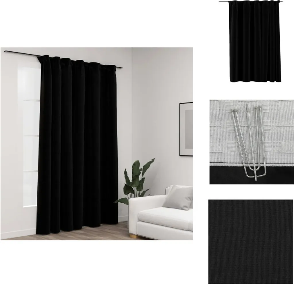 vidaXL Tenda Oscurante Professionale Nero 290x245 | Ideale per Hotel