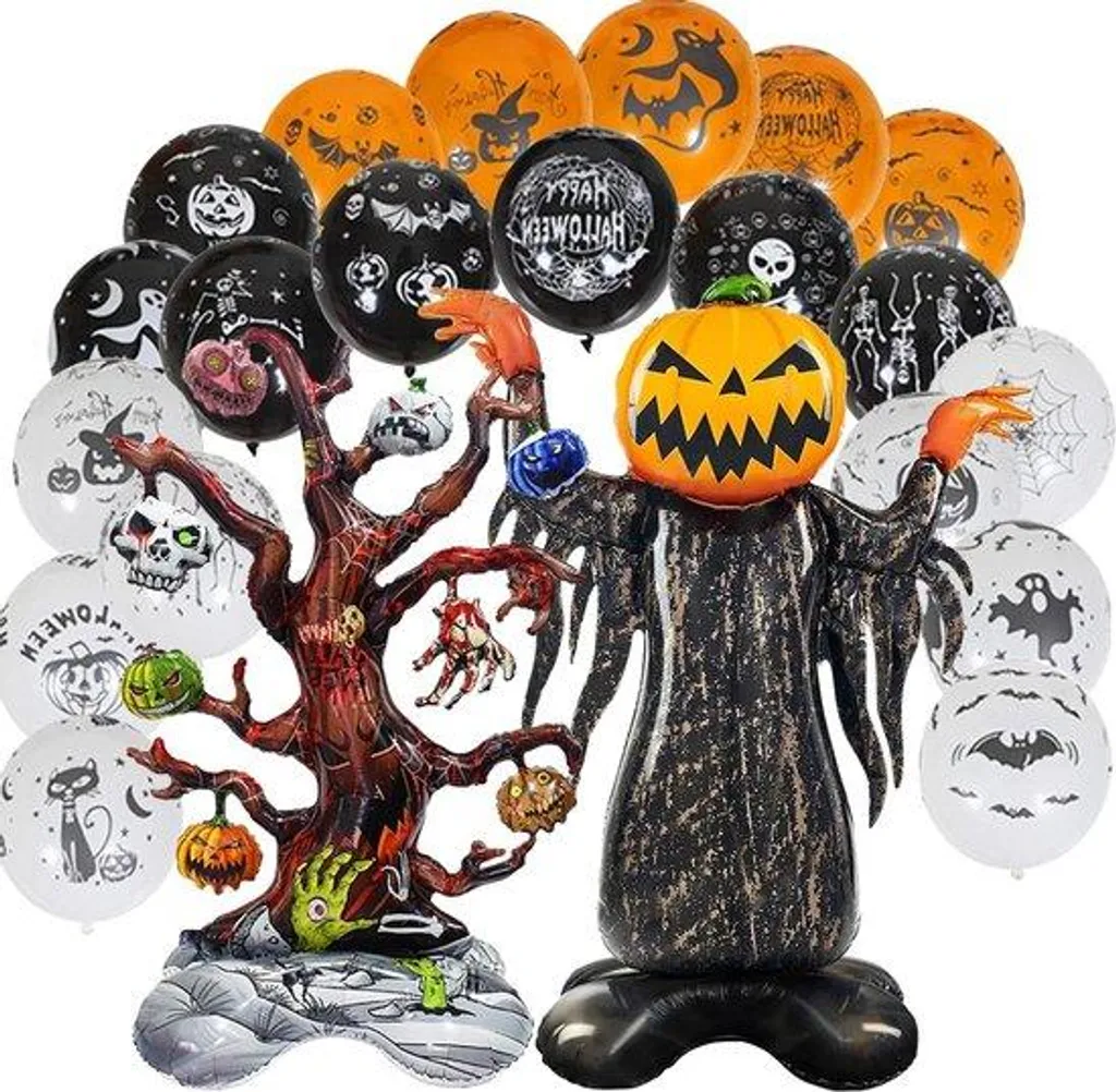 Ballons de fête Halloween - Kit déco complet pour soirée hantée maison