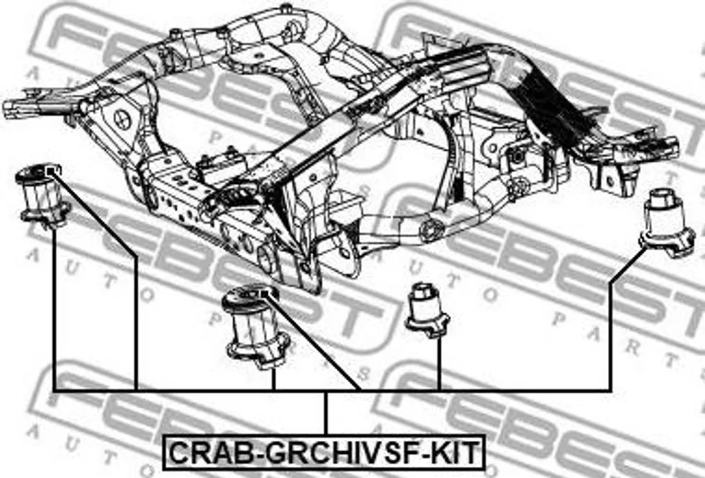 Kit réparation essieu complet pour Cherokee (Ref. K05180886AA Febest)