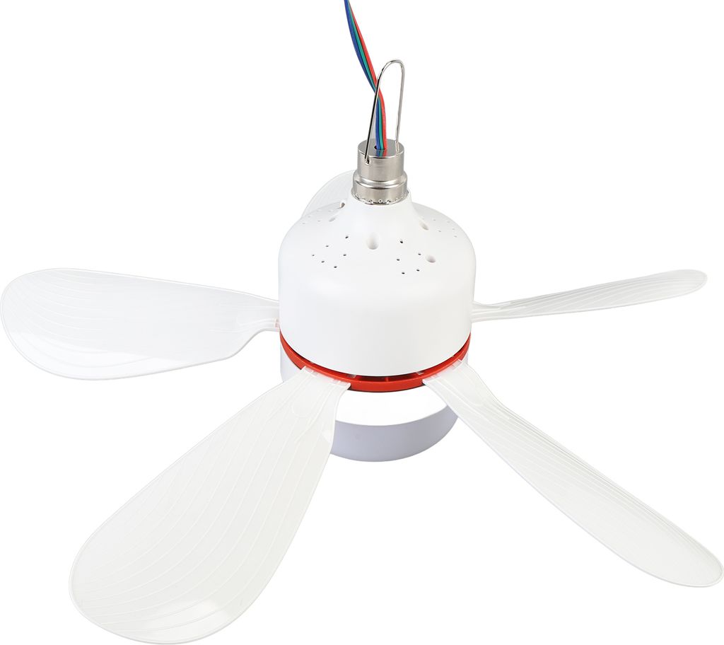 Tragbarer Deckenventilator mit LED-Licht DC 12V abnehmbare Blätter Camping Zelt Fan für Outdoor Indoor Angeln 16,5 Zoll