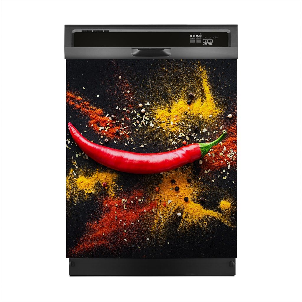 Magnete Dekorative 60x70 cm Küche Magnetmatte Spülmaschine - Paprika Gemüse