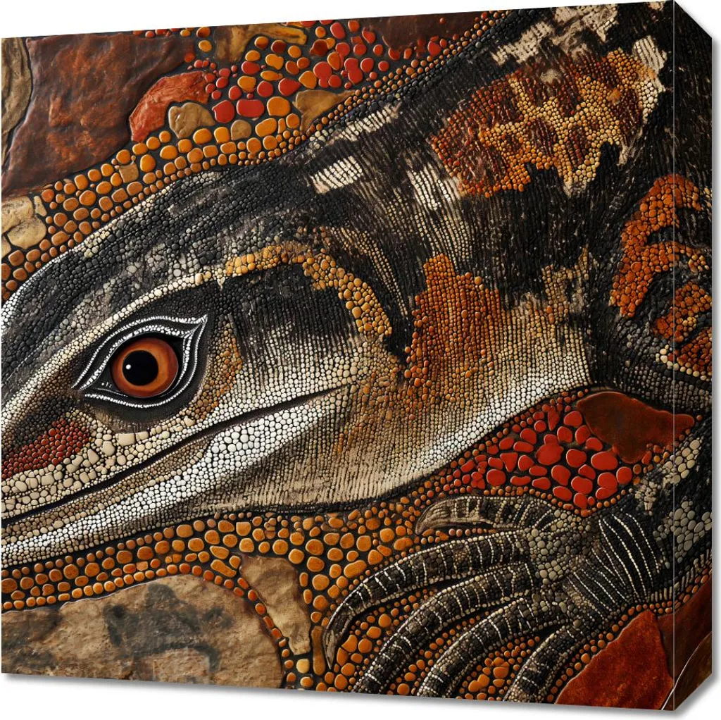 Quadro 50x50 cm Occhio di lucertola