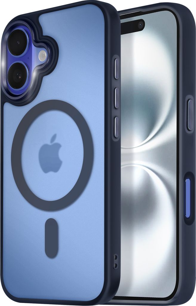 Avizar, MagSafe Hülle für Apple iPhone 16 Plus Frost Color, Nachtblau