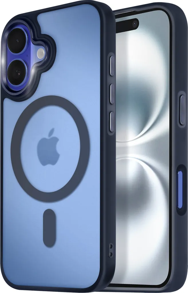 Custodia MagSafe iPhone 16 Plus Avizar Frost Blu - Protezione Soft Touch