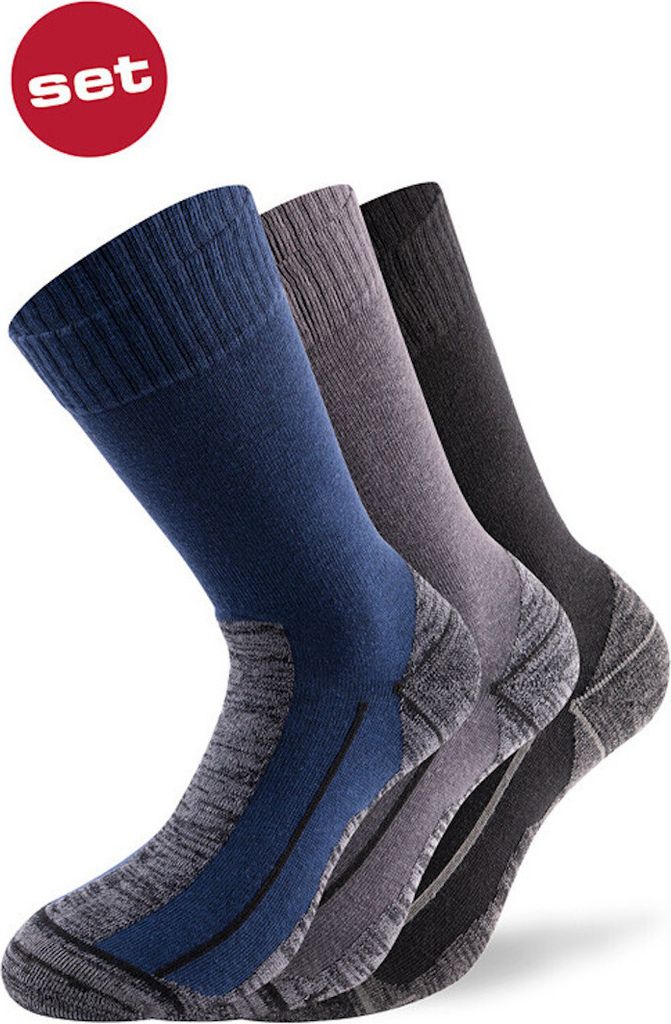 Lenz Performance Multisport Socken, schwarz/grau/blau, 39-42