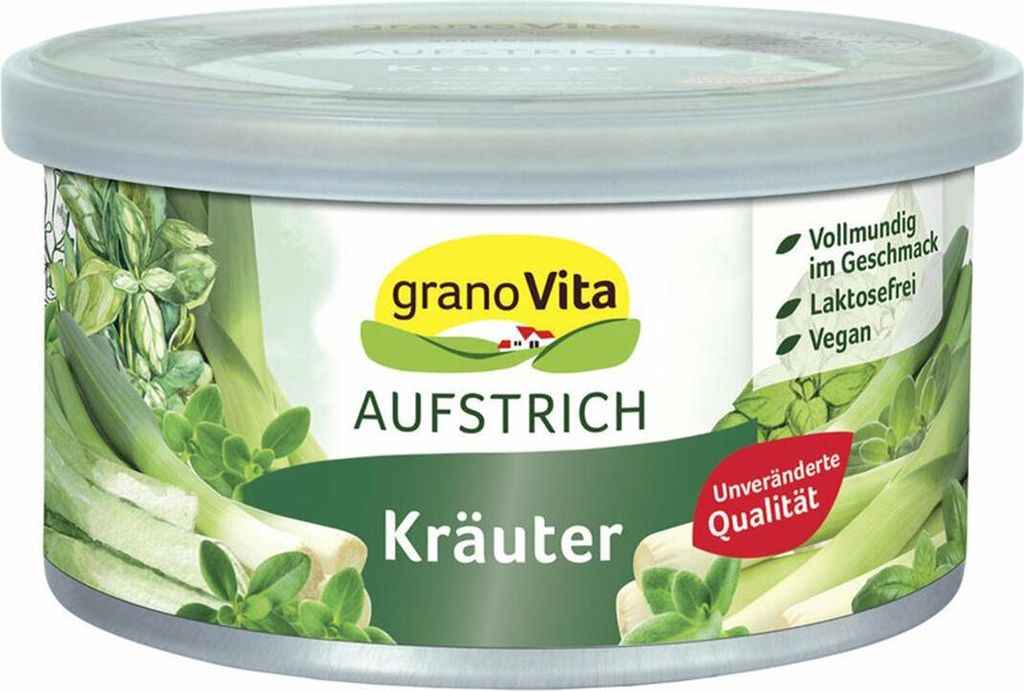 granoVita Veganer Brotaufstrich mit Kräutern Produktbild 