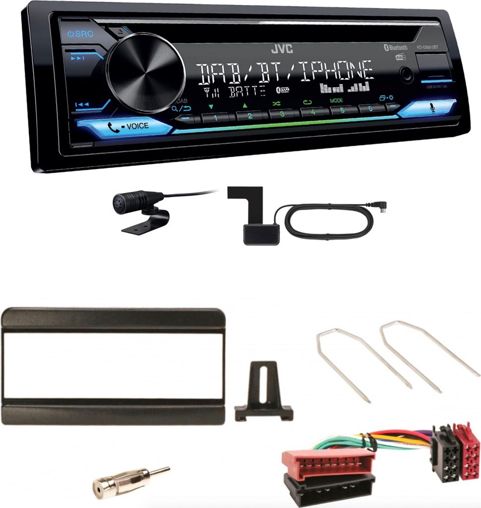 JVC KD-DB912BT Digitalradio Bluetooth Einbauset für Focus Produktbild 