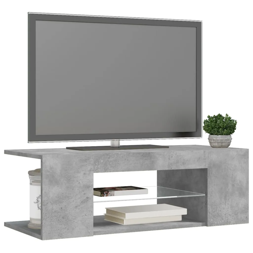 Mobile TV LED vidaXL Grigio Cemento 90cm | Prezzo Imbattibile - 8