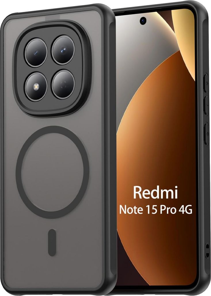 betterfon Matt Case für Xiaomi Redmi Note 15 Pro 4G, Handyhülle, Schutzhülle, Kratzfest, Matt- Schwarz
