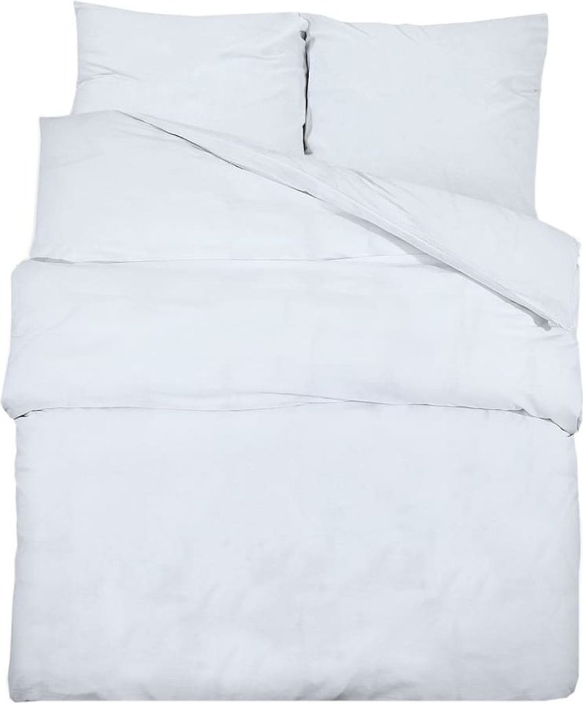 vidaXL Bettwäsche-Set Weiß 140x200 cm Leichte Mikrofaser Produktbild 