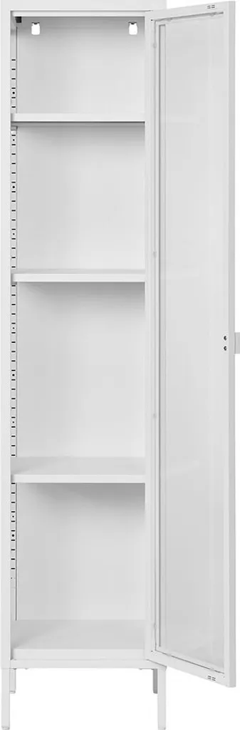Petite vitrine Brisbane blanche pour optimiser le rangement des espaces - 3
