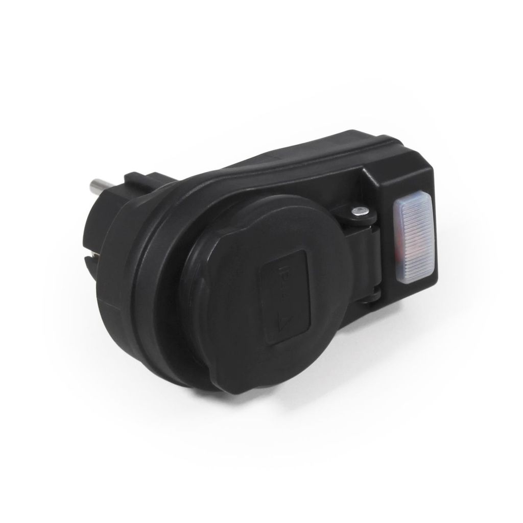 Steckdosenadapter McPower mit Schalter, 230V/3.680W, IP44 - Produktbild 