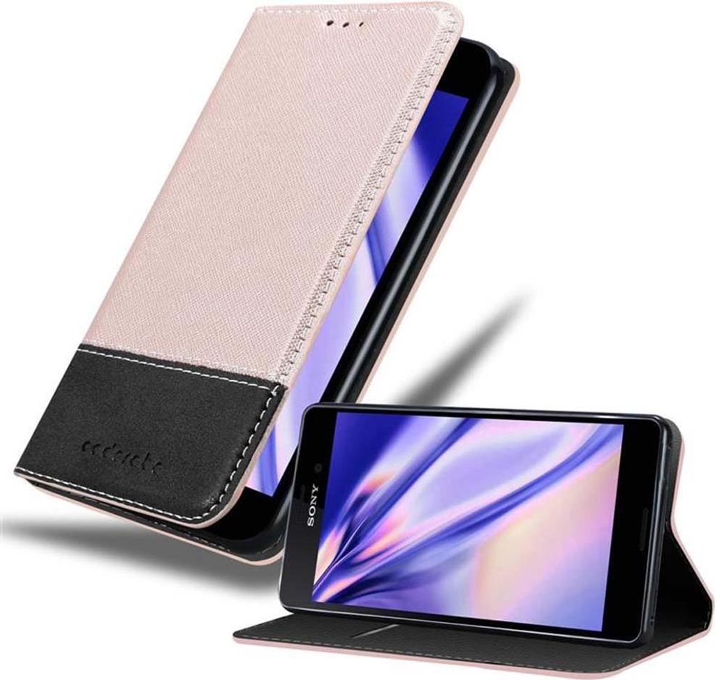 Cadorabo Hülle für Sony Xperia M4 AQUA Schutzhülle in Rosa SHandyhülle Book Case Etui Kunstleder