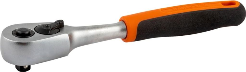 Bahco 1/4 Umschaltknarre, 60 Zähne, 6° Rückschwenkwinkel, 145mm - Einzelhandelsverpackung