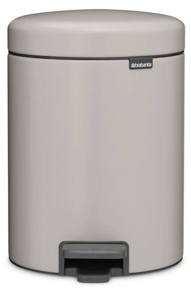 Poubelle à pédale 5L Brabantia NewIcon Soft Closure Gris Métallisé