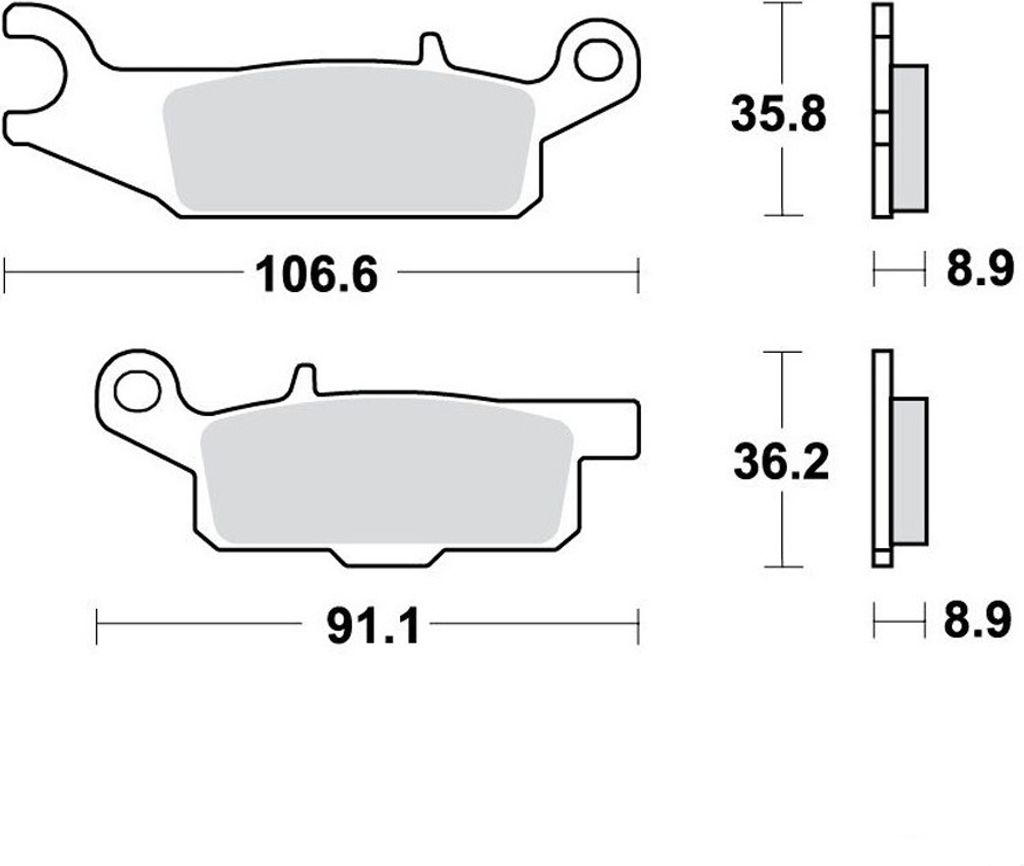 TRW Bremsbelagsatz MCB804SI YFM550
