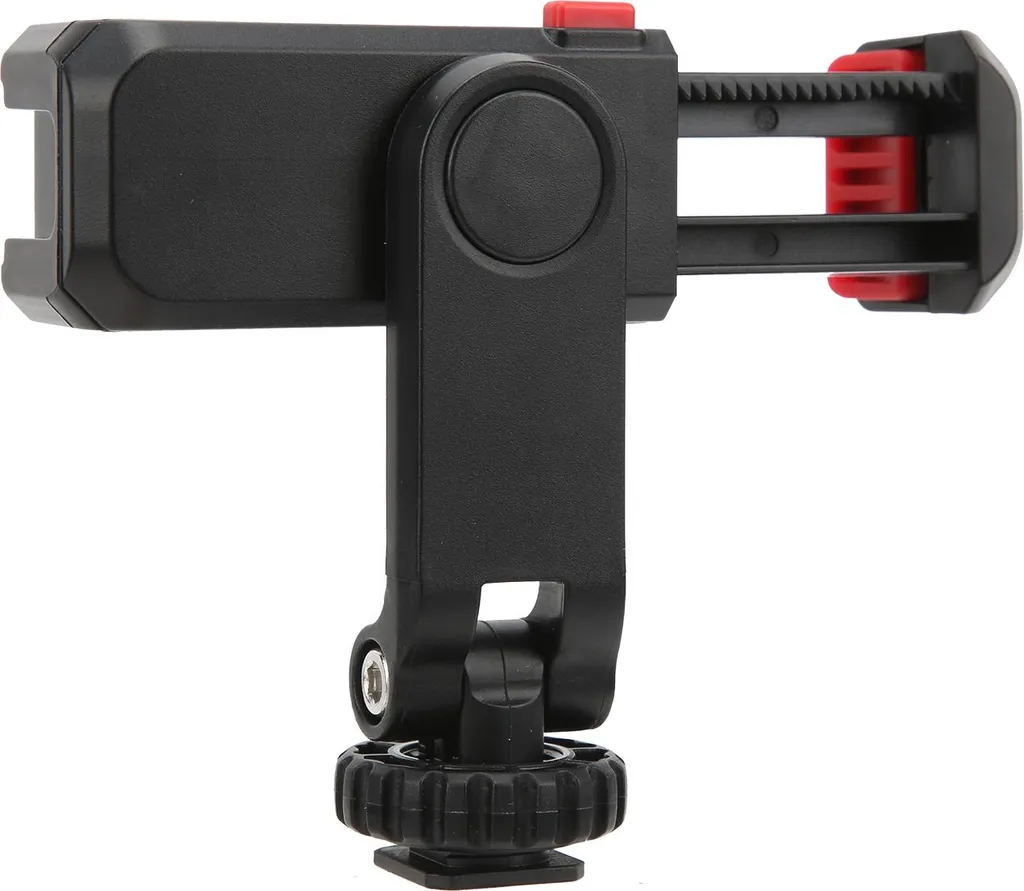 supporto a clip per telefono girevole a 360 gradi con supporto a slitta fredda per la luce di riempimento del microfono