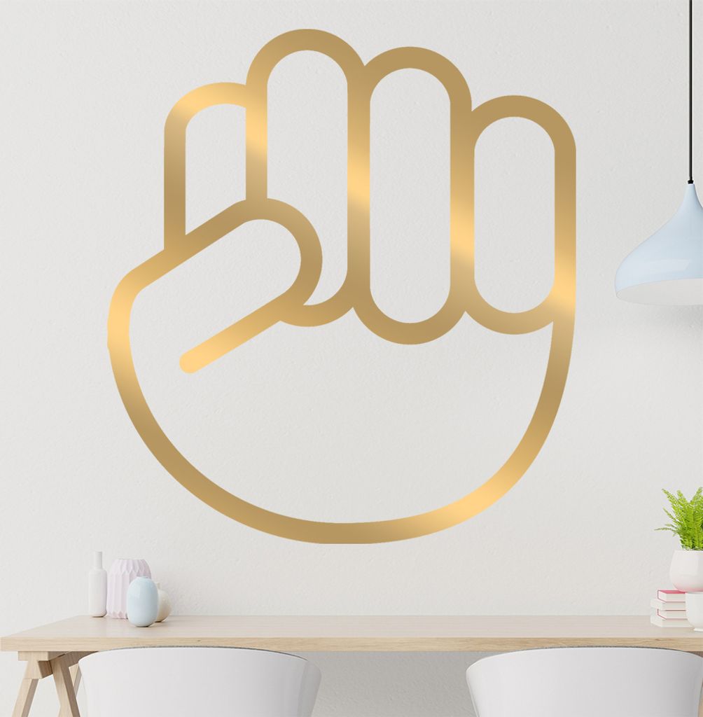 The Shocker Fist Wandtattoo in 6 Größen - Wandaufkleber Wall Sticker - Dekoration, Küche, Wohnzimmer, Schlafzimmer, Badezimmer