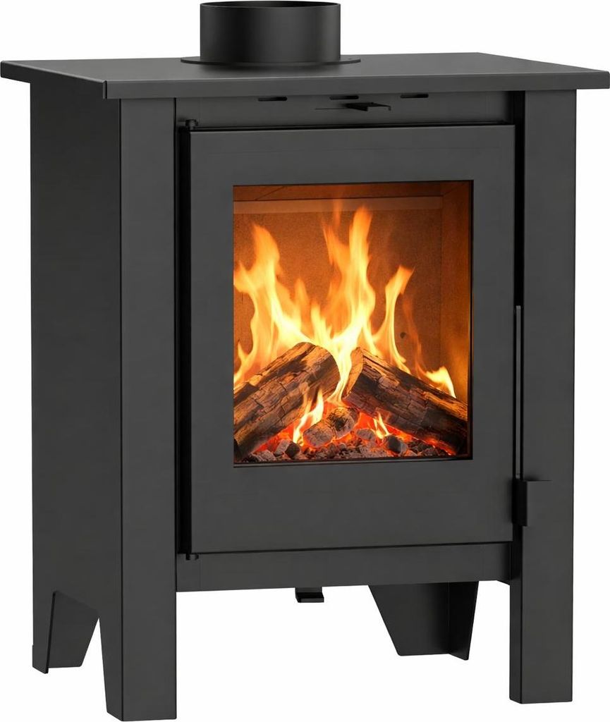 NEMAXX® H8 Stufa a legna ventilata nera 7,6 kW (50–90 m²) – Immagine del prodotto 