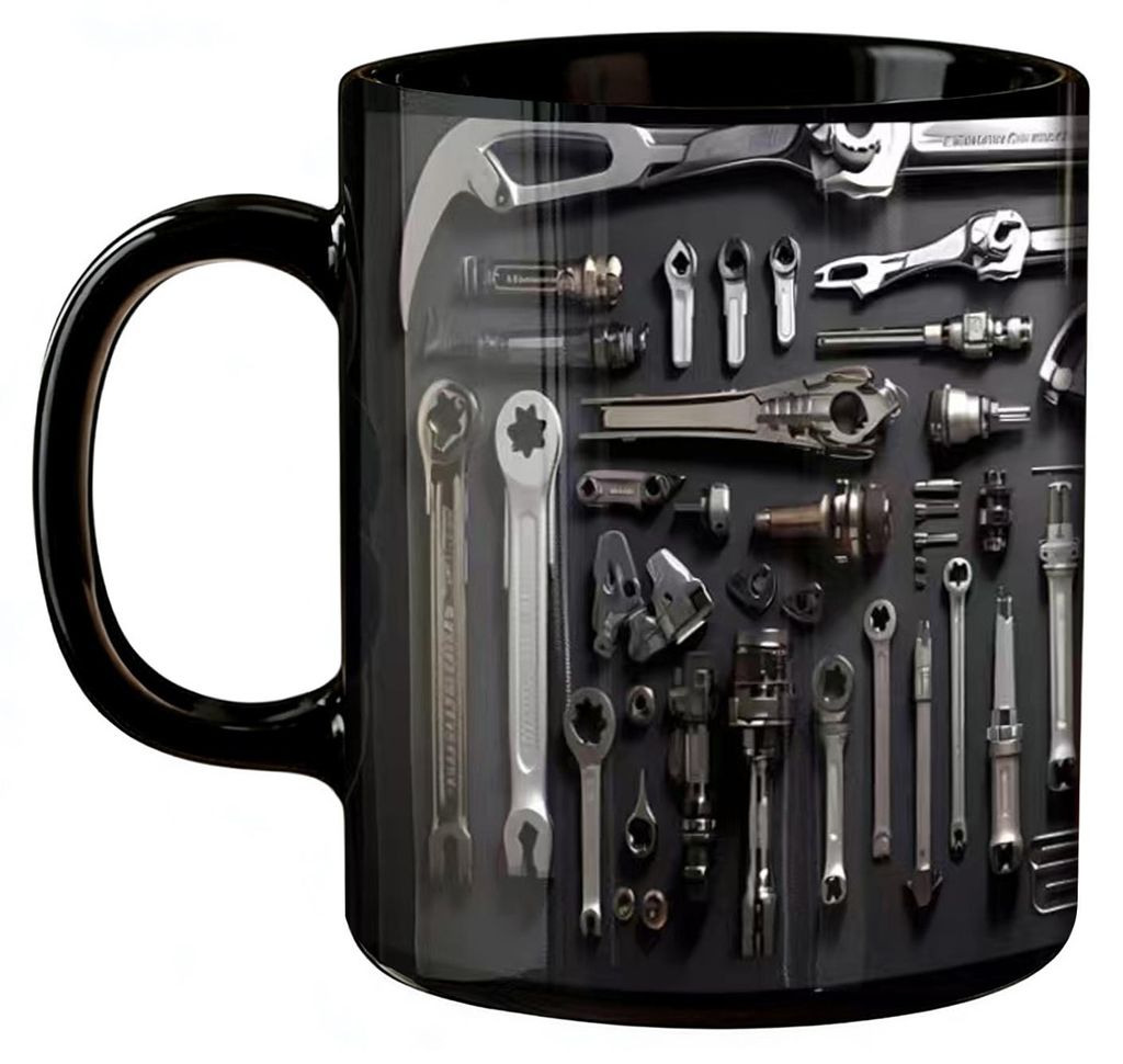 Werkzeugkasten-Becher aus Keramik – Lustiger Werkzeugkasten-Kaffeebecher für Mechaniker, Garagen-Fans – Originelles Geschenk für Ehemann oder...