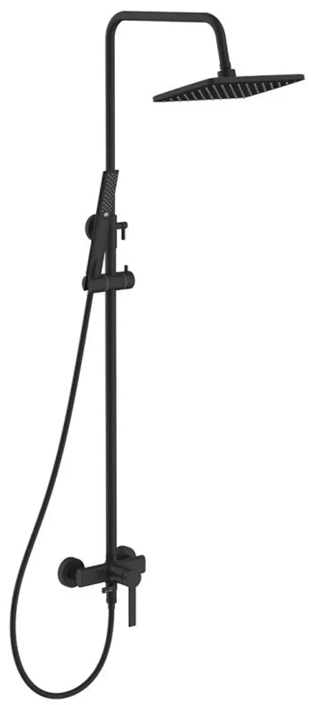Robinet de douche noir avec douchette Laveo PINAR pour cabine ou baignoire