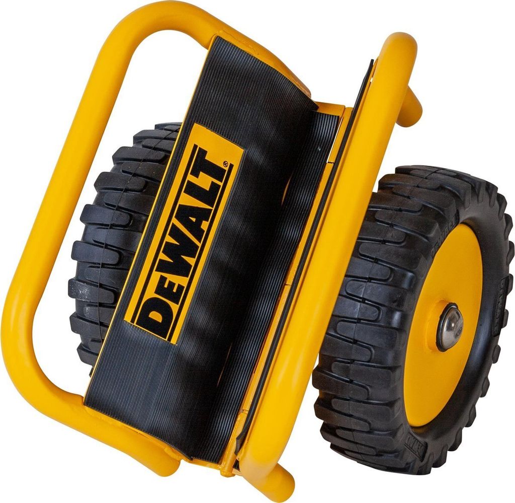 DeWalt Plattenwagen DXWT200 - Max. 500KG - Transportwagen für Platten und Türen - Rutschfestes Oberteil - Schwenkbare Klemmwirkung - Gelb/Schwarz