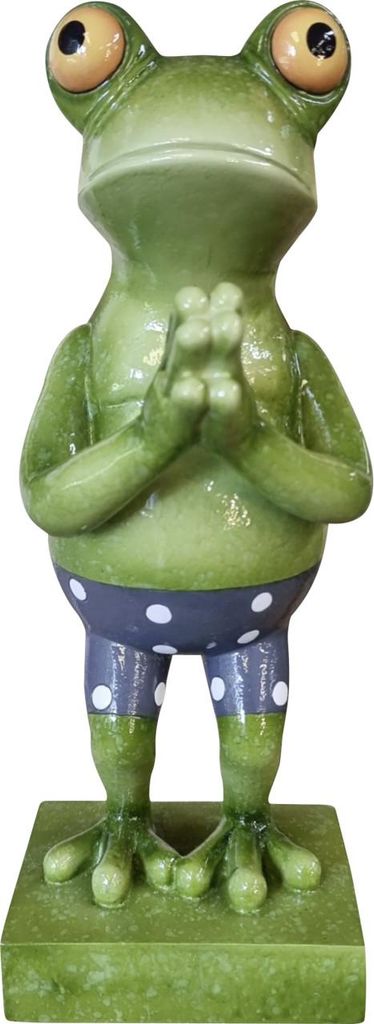 Dekofigur Frosch stehend 30 cm bunt