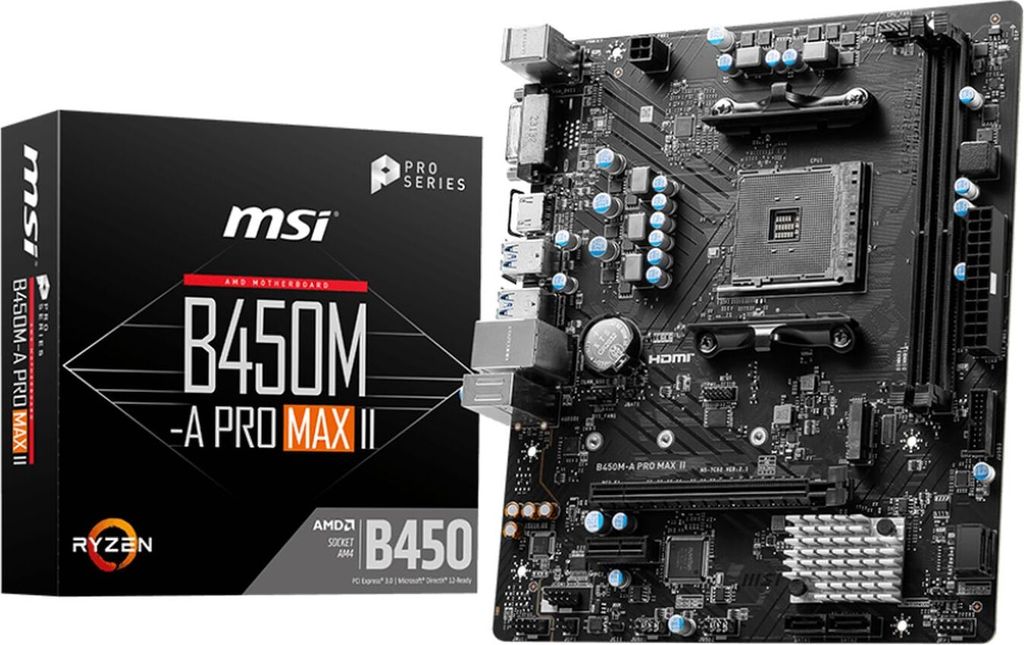 MSI B450M-A PRO MAX II Mainboard AMD B450 Sockel AM4 micro ATX