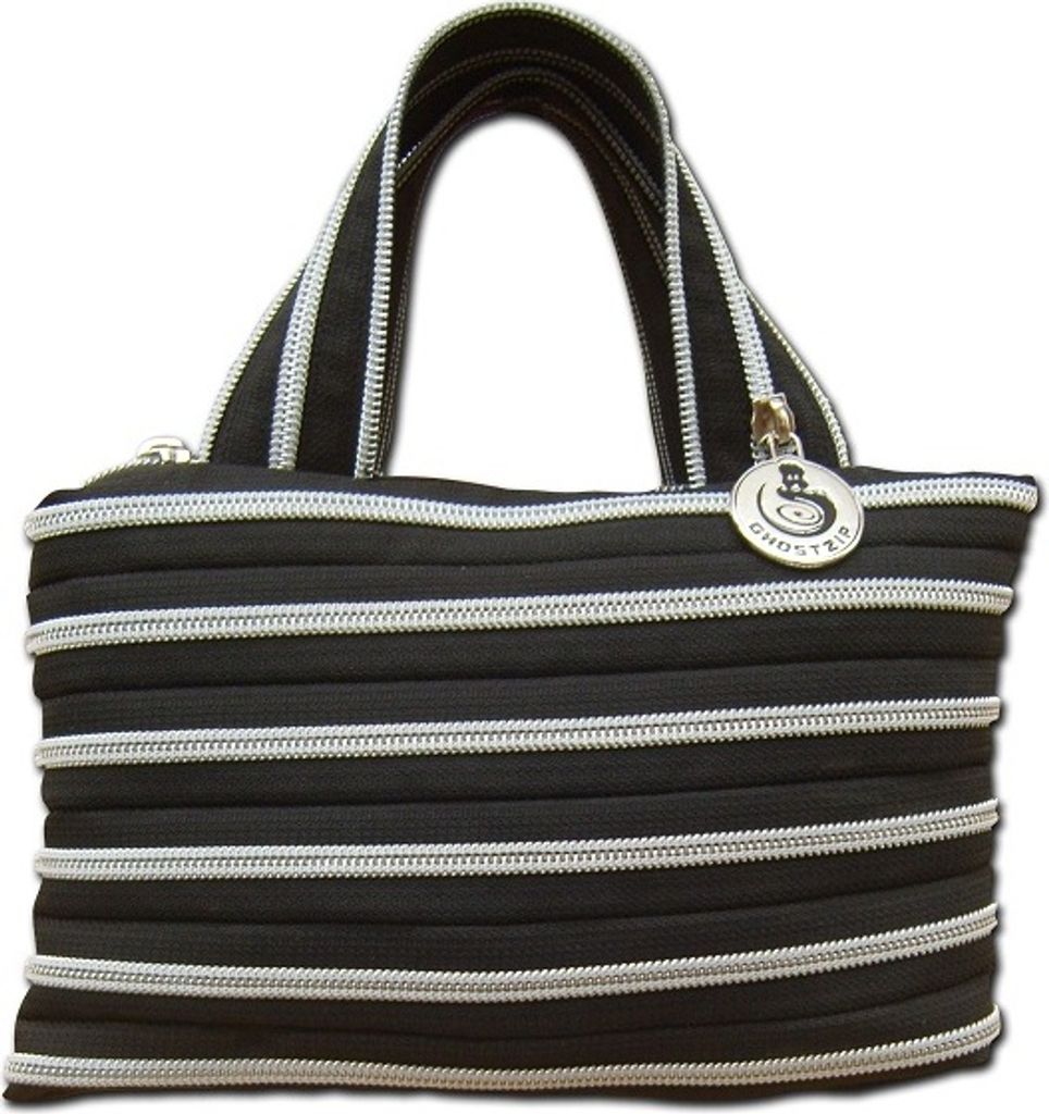 GHOSTZIP Handtasche Abendtasche Clutches Tasche Schwarz / Silber