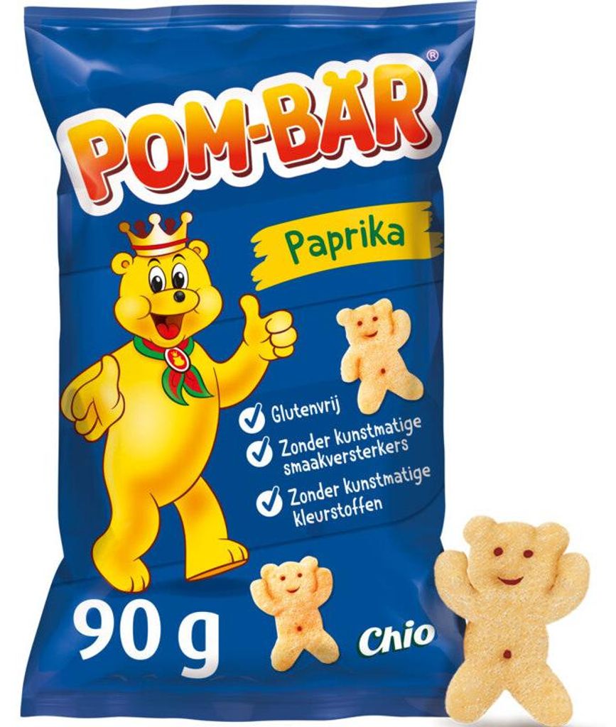 Chio Pom-Bear Papriková svačina 90g – Křupavé bramborové Obrázek produktu 
