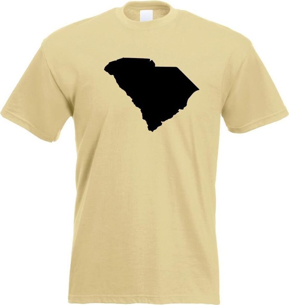 Kiwistar - T-Shirt - Khaki - USA - Bundesstaat - South Carolina Herren Funshirt Bedruckt Design Sprüche Spruch Motive - mit Motiv Bedruckt - Funsh...