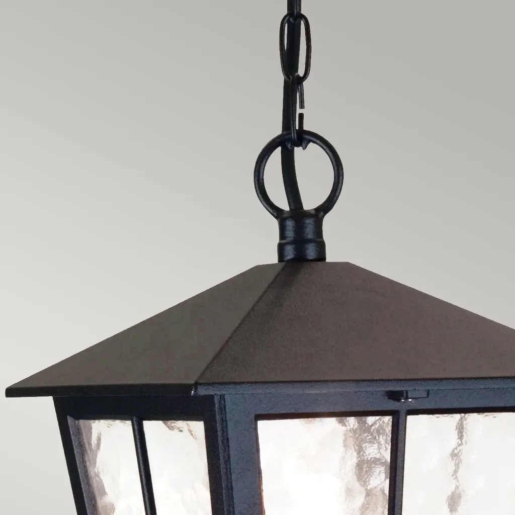 Lanterne Suspendue Extérieure Canterbury Noire Elstead E27 IP44 - 7