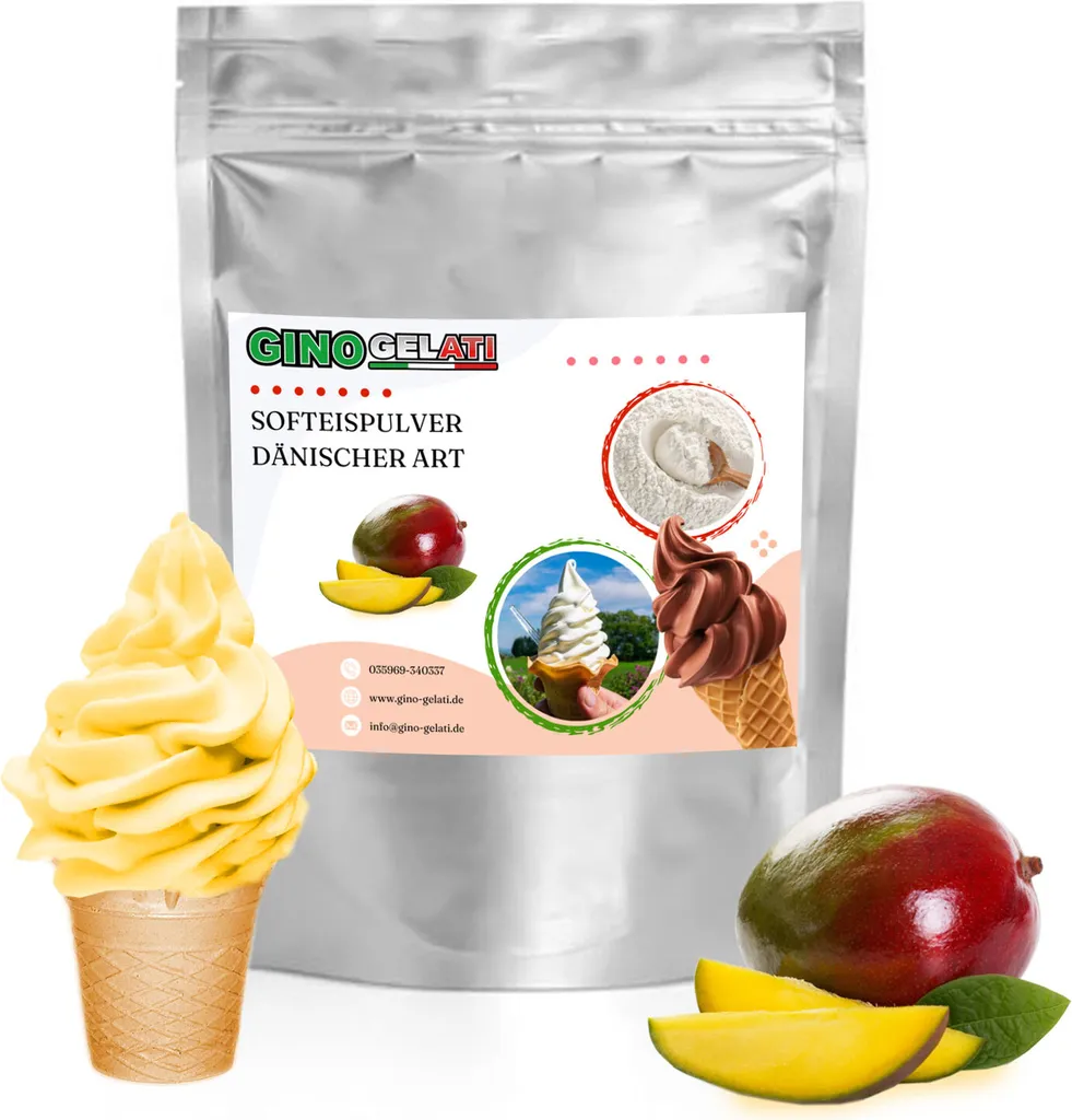 Gelato soft danese al mango in polvere 10 kg