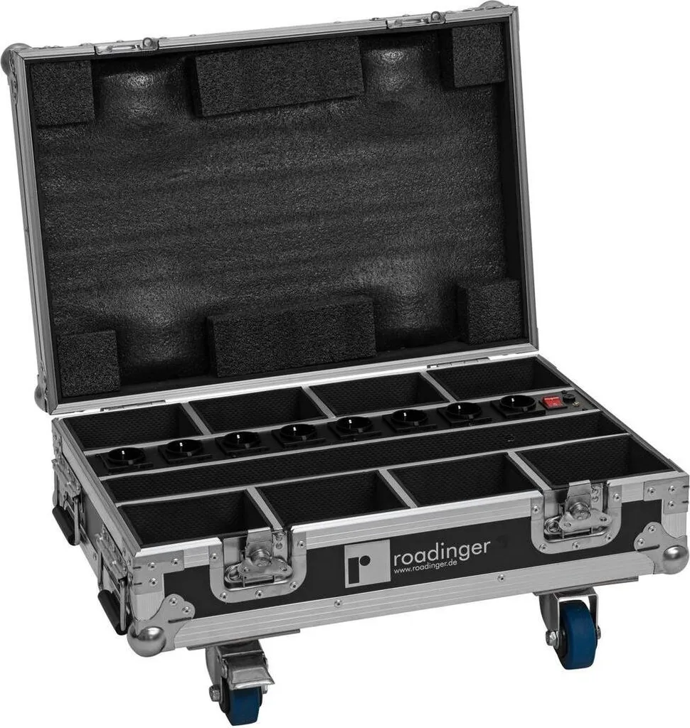 Valise de transport avec charge intégrée pour 8 projecteurs AKKU Mini