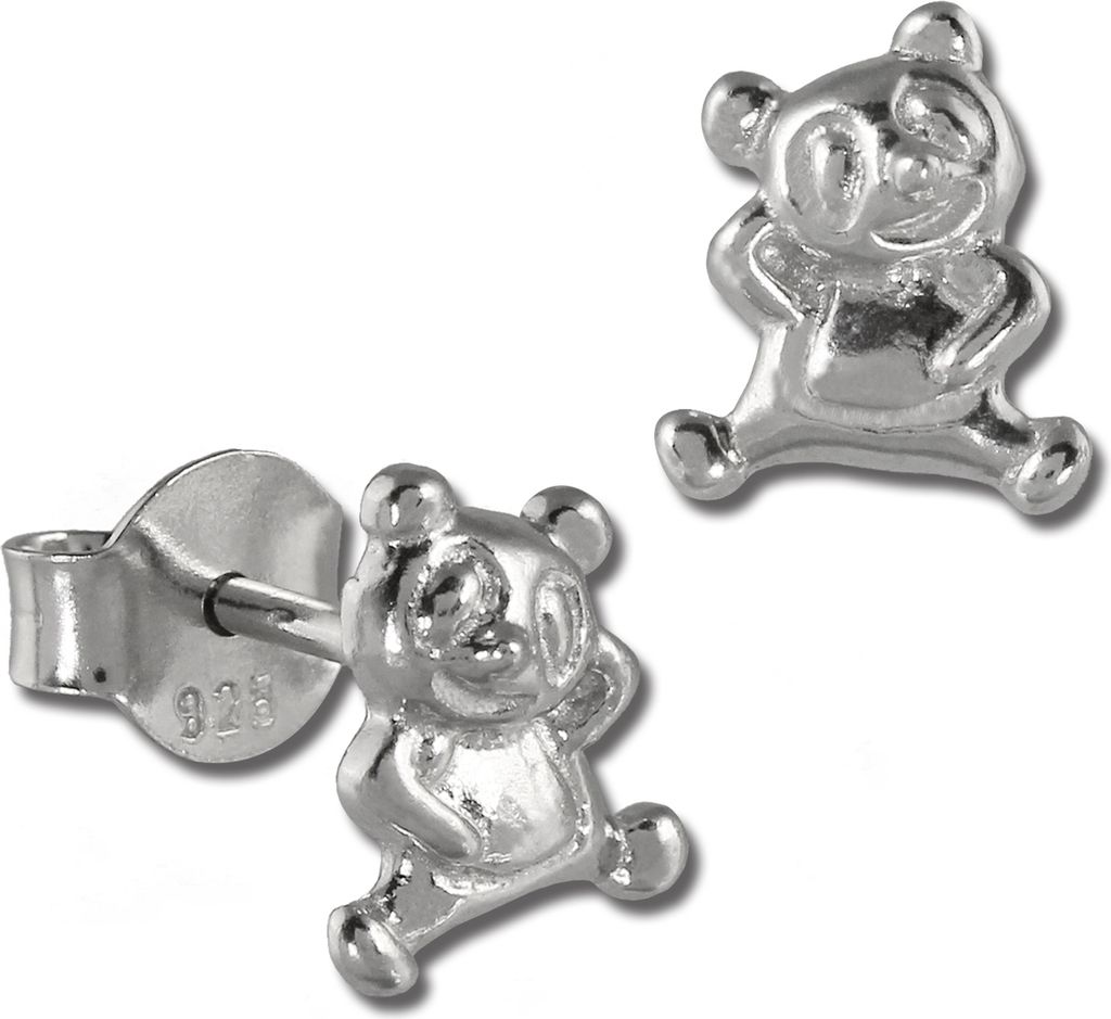 Teenie-Weenie Ohrstecker für Kinder 925 Echt Silber Teddybär Ohrringe SDO404