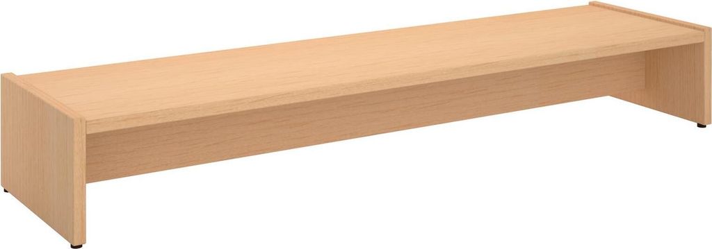 Monitorständer ZOOM, Buche – Bildschirmerhöhung 100cm für 2 Monitore, ergonomischer Schreibtischaufsatz, Organizer für Schreibtisch