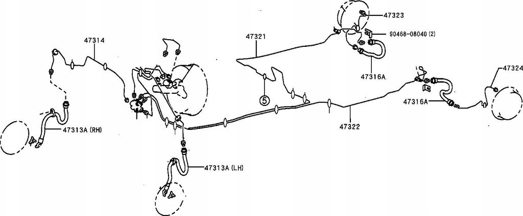 Flexible Bremsleitung: OEM: 9094702C53 – TOYOTA RAV4 2 – Hinterachse