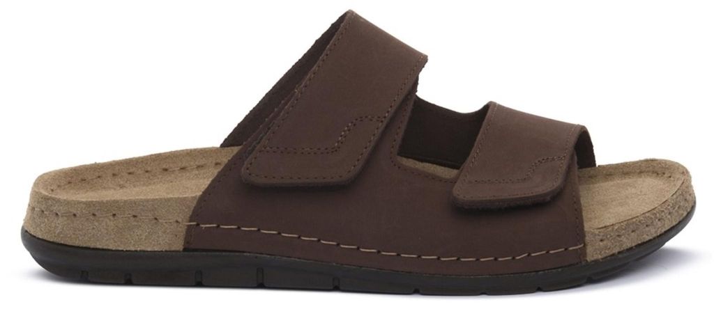 Grünland Herren Zehentrenner-Sandalen, offene Schuhe, Modell CI3126MORO, Braun
